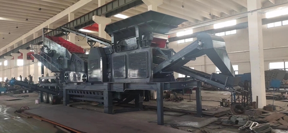 모바일 그라인트 임팩트 크레셔 머신 100 T / H 사용자 정의 요청 출구 크기 50-100mm