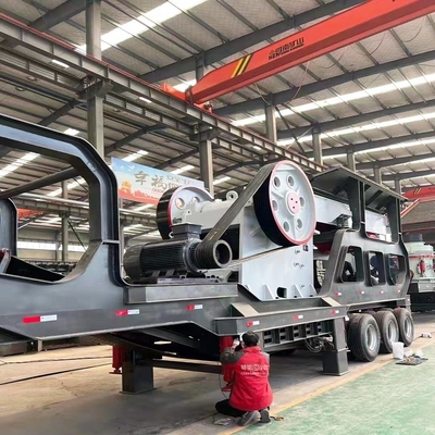 80-250kW 모터 파워 150-300tph 용량 모바일 턱 충격 콩 크레셔 공장