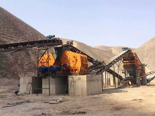 모터 전력 55-75kW 석회암 콘크리트 바잘트 그라인트 브레이커를 위한 턱 크레셔 스테이션